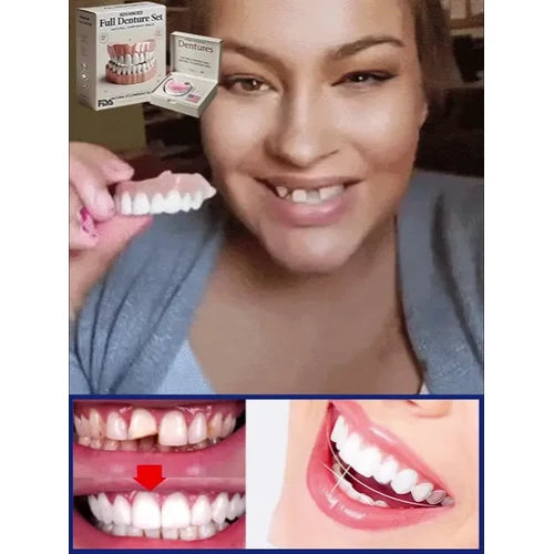 Snap on Veneers Upper and Lower Moldable Cosmetic False Teeth with Adjustable Fit - Image 8