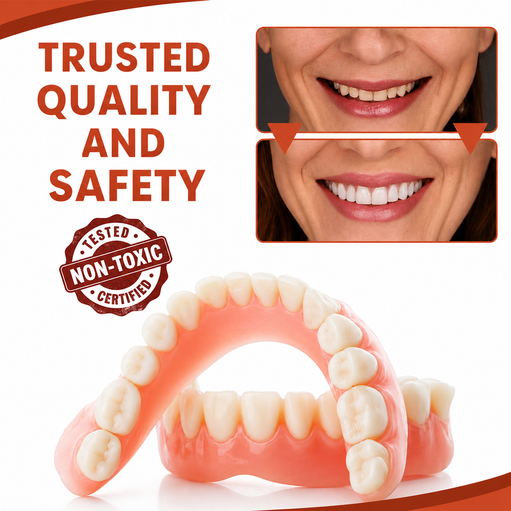 Snap on Veneers with Moldable Backing and Customizable Fit for Upper Lower Teeth - Image 2
