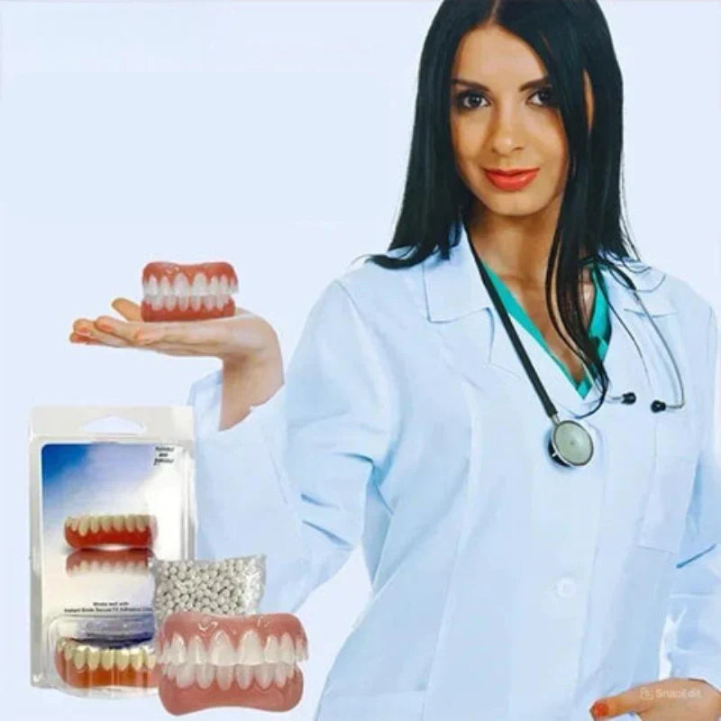 Snap on Veneers with Moldable Beads and Custom Fit False Teeth - Image 8