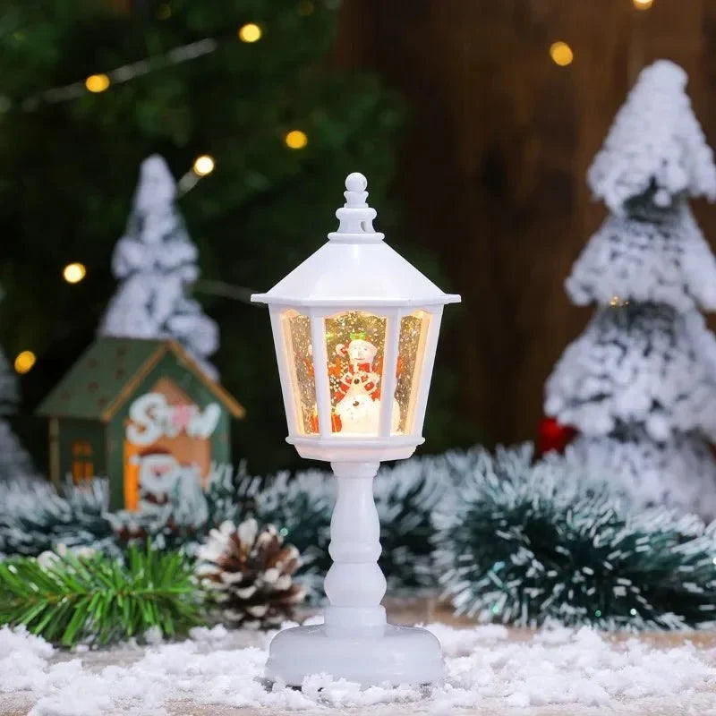 Snow Globe Lantern with Battery Operated LED Light and Musical Christmas Decoration - Image 9