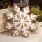 Snowflake Throw Pillow with Plush Sherpa Fabric and Embroidered Tufted Pattern - Image 12