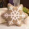 Snowflake Throw Pillow with Plush Sherpa Fabric and Embroidered Tufted Pattern - Image 8