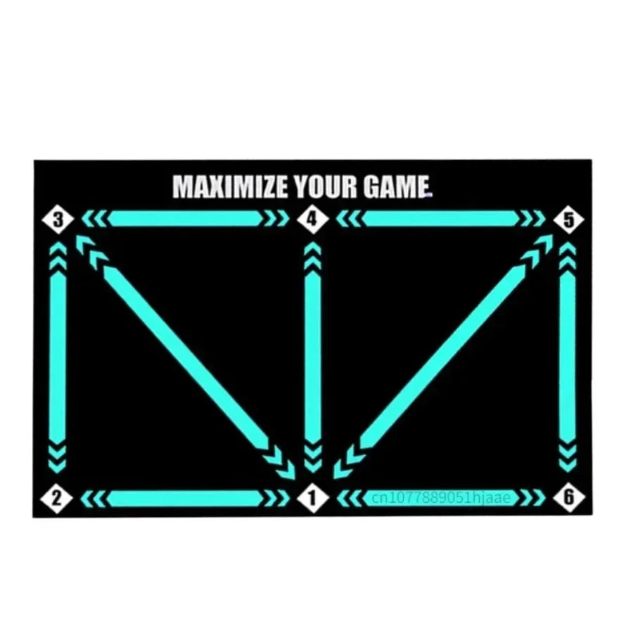 Soccer Training Equipment Mat with Numbered Guides and Non-Slip Backing for Footwork Drills - Image 1