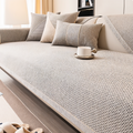 Sofa Cover with Non-Slip Backing and Textured Woven Fabric for Sectional Couches - Image 6