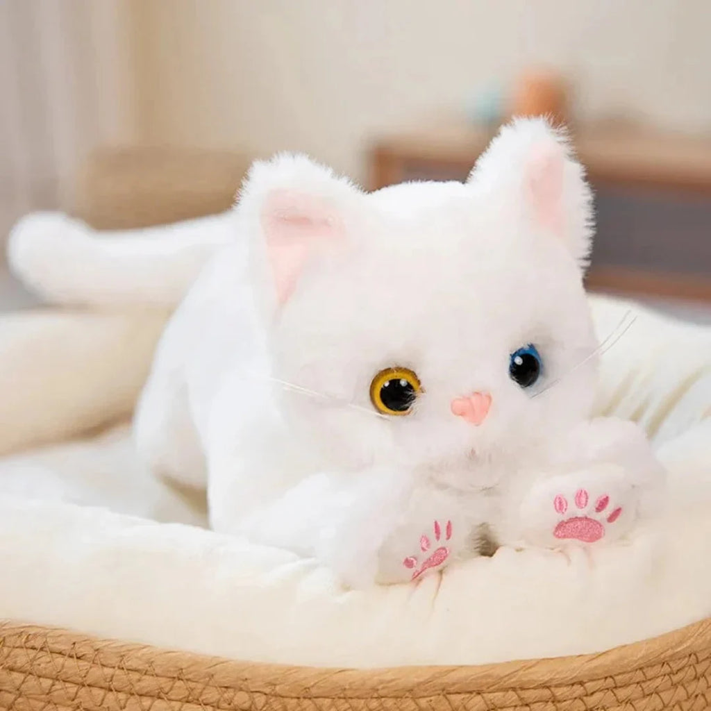 Soft Cat Plushie Stuffed Animal Toy with Embroidered Paws and Long Tail 53 Cm - Image 3