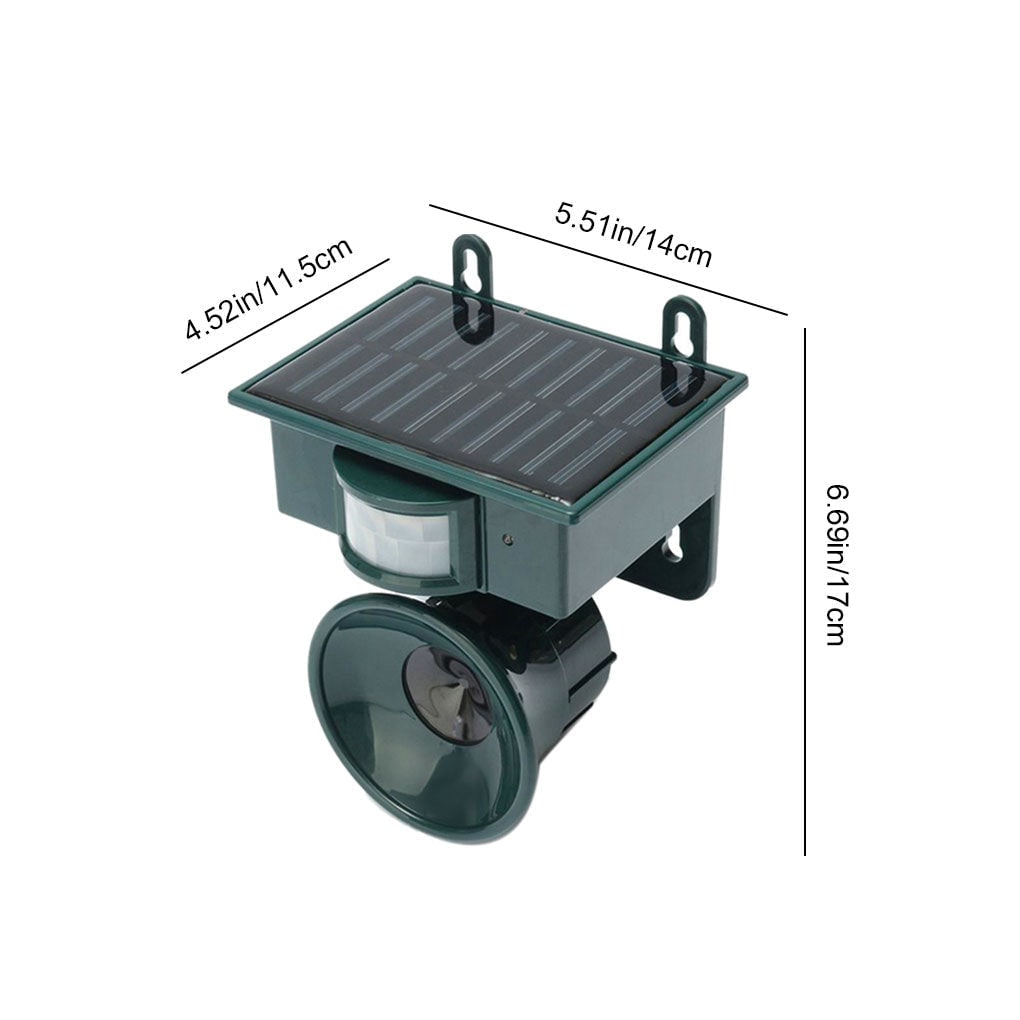 Solar Motion Activated Bird Deterrent with Ultrasonic and Sonic Repeller - Image 14