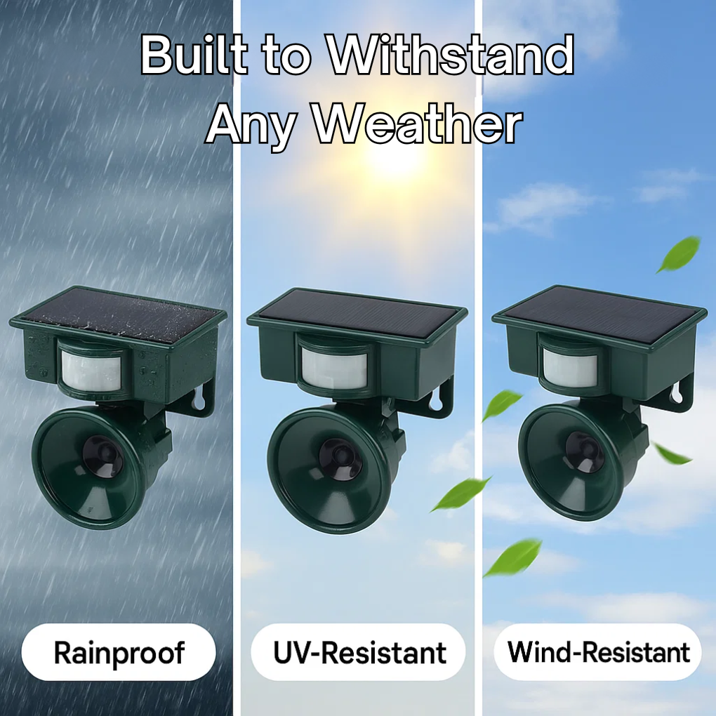 Solar Motion Activated Bird Deterrent with Ultrasonic and Sonic Repeller - Image 6