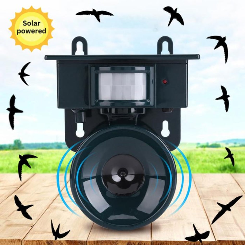 Solar Motion Activated Bird Deterrent with Ultrasonic and Sonic Repeller - Image 8
