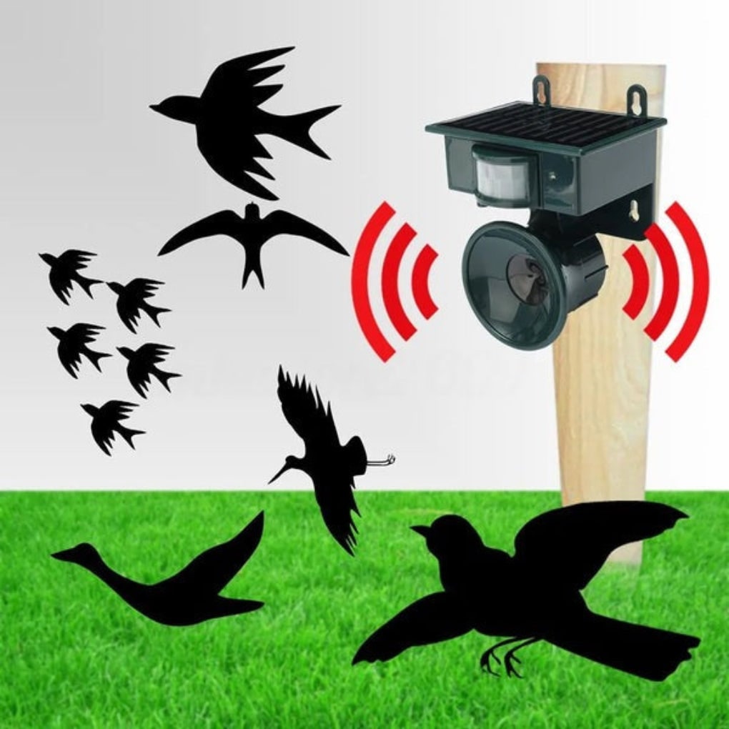 Solar Motion Activated Bird Deterrent with Ultrasonic and Sonic Repeller - Image 9