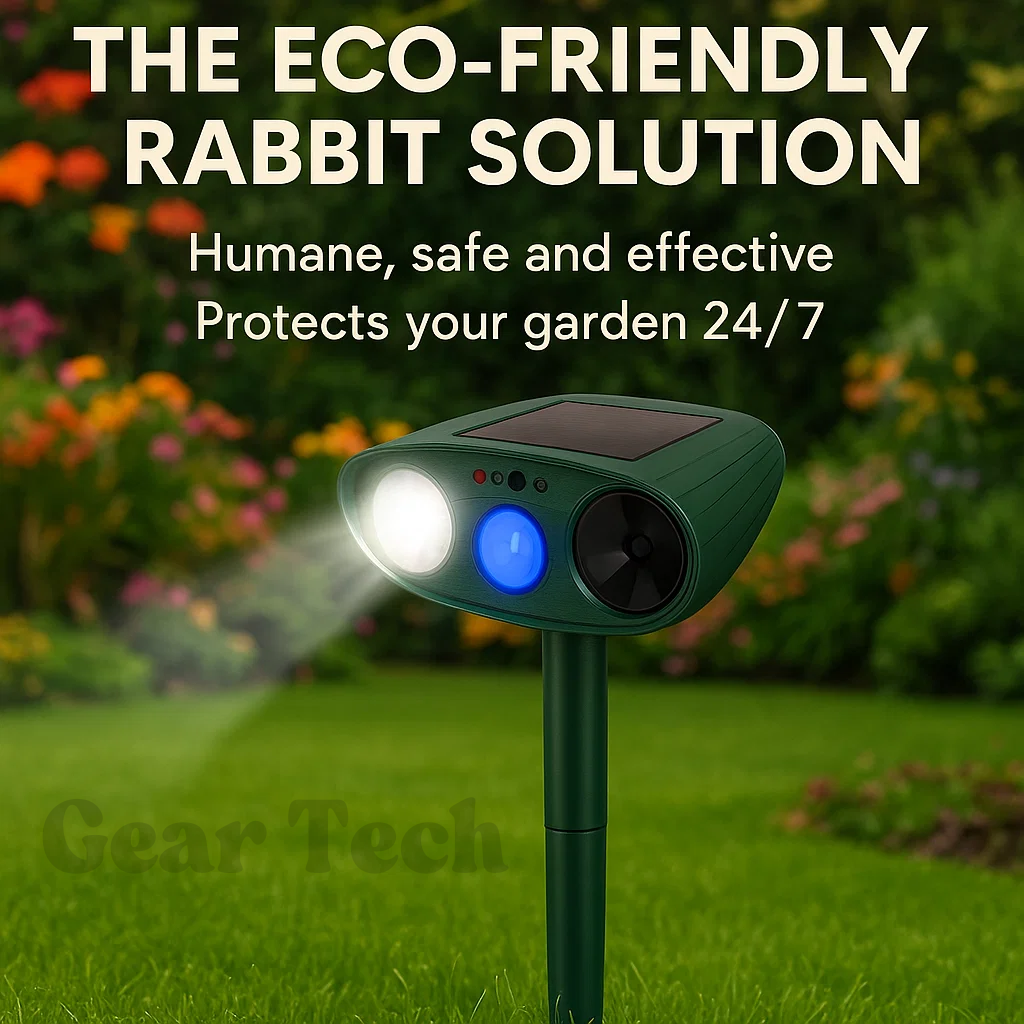 Solar Powered Ultrasonic Mouse Repellent with Motion Sensor and Flashing LED - Image 1