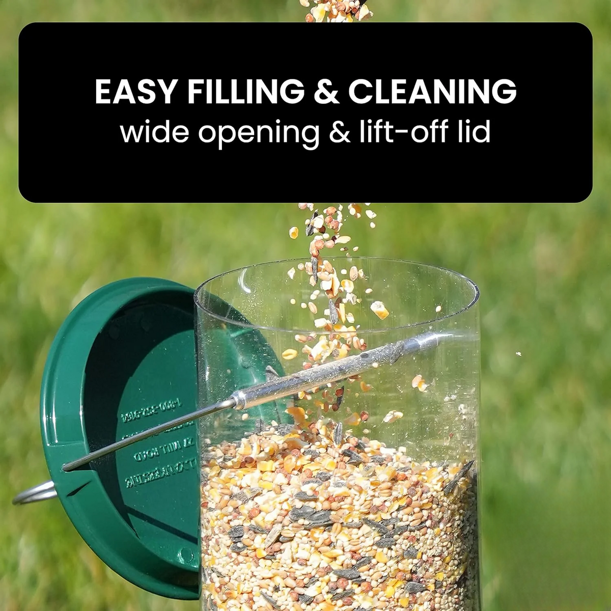 Squirrel Proof Bird Feeder with Weight Activated Spinning Perch and Hanging Tube Design - Image 10