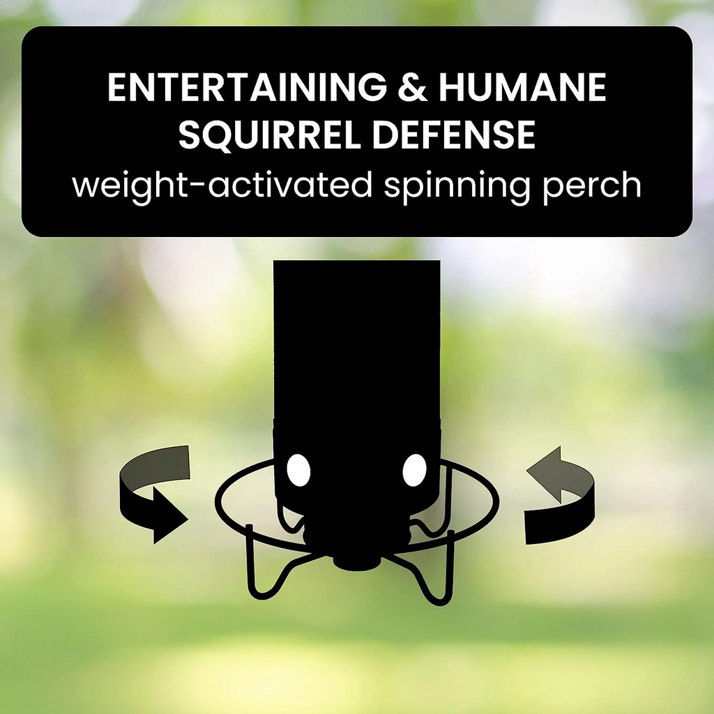 Squirrel Proof Bird Feeder with Weight Activated Spinning Perch and Hanging Tube Design - Image 4