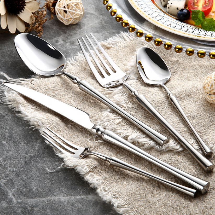 Stainless Steel Flatware Set with Tapered Handles 24-Piece Cutlery for 6 - Image 7