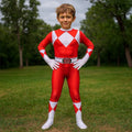 Superhero Costume Jumpsuit with Full-Head Mask and Diamond Pattern - Image 1