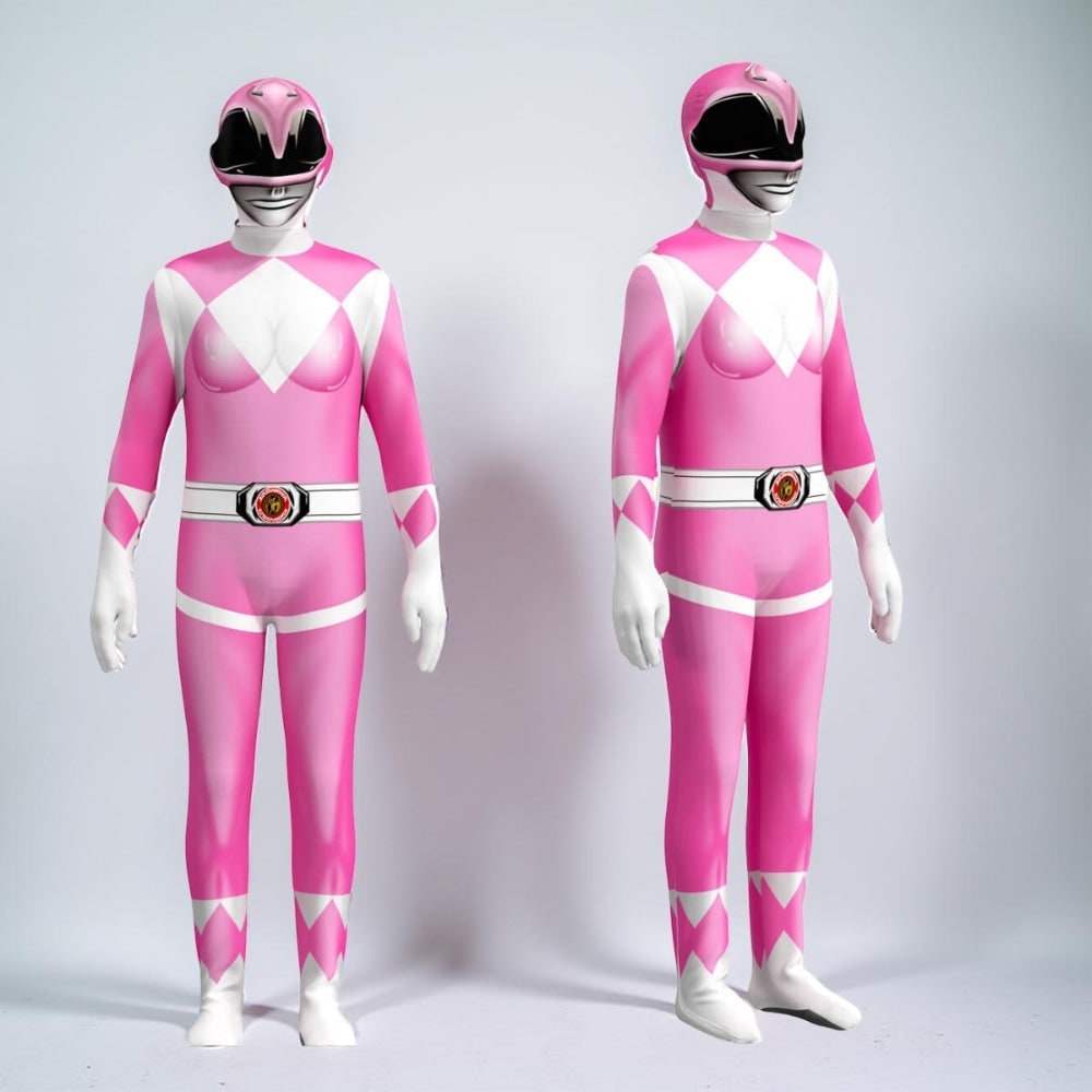Superhero Costume Jumpsuit with Full-Head Mask and Diamond Pattern - Image 13