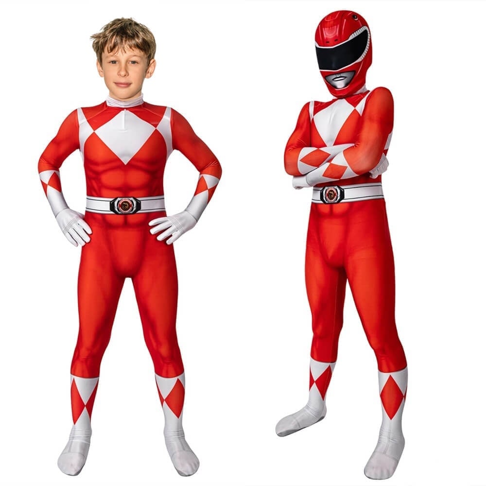 Superhero Costume Jumpsuit with Full-Head Mask and Diamond Pattern - Image 14
