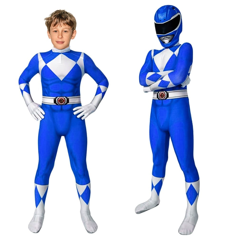 Superhero Costume Jumpsuit with Full-Head Mask and Diamond Pattern - Image 16