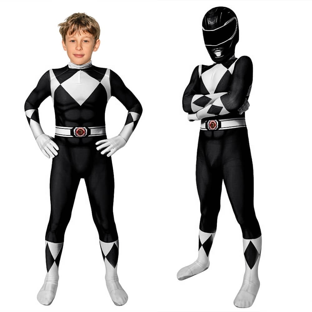 Superhero Costume Jumpsuit with Full-Head Mask and Diamond Pattern - Image 17