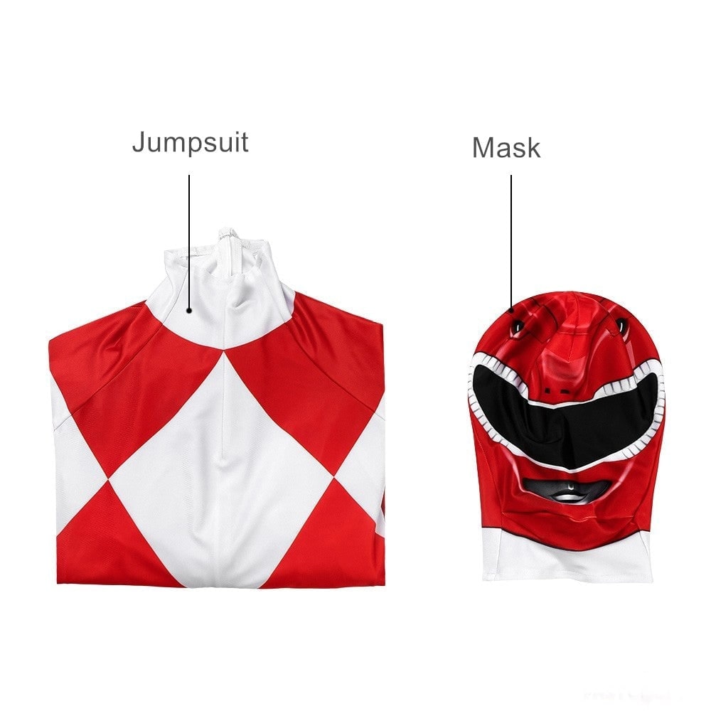 Superhero Costume Jumpsuit with Full-Head Mask and Diamond Pattern - Image 21
