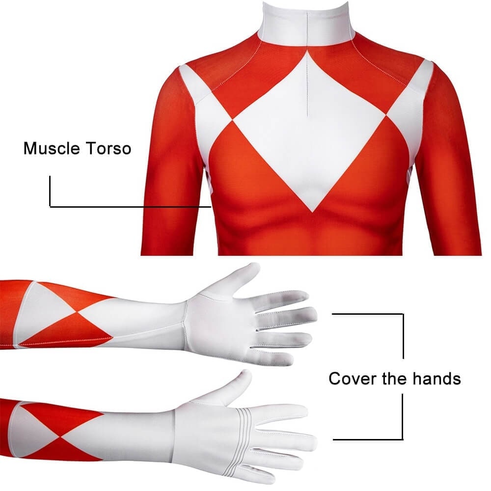 Superhero Costume Jumpsuit with Full-Head Mask and Diamond Pattern - Image 22