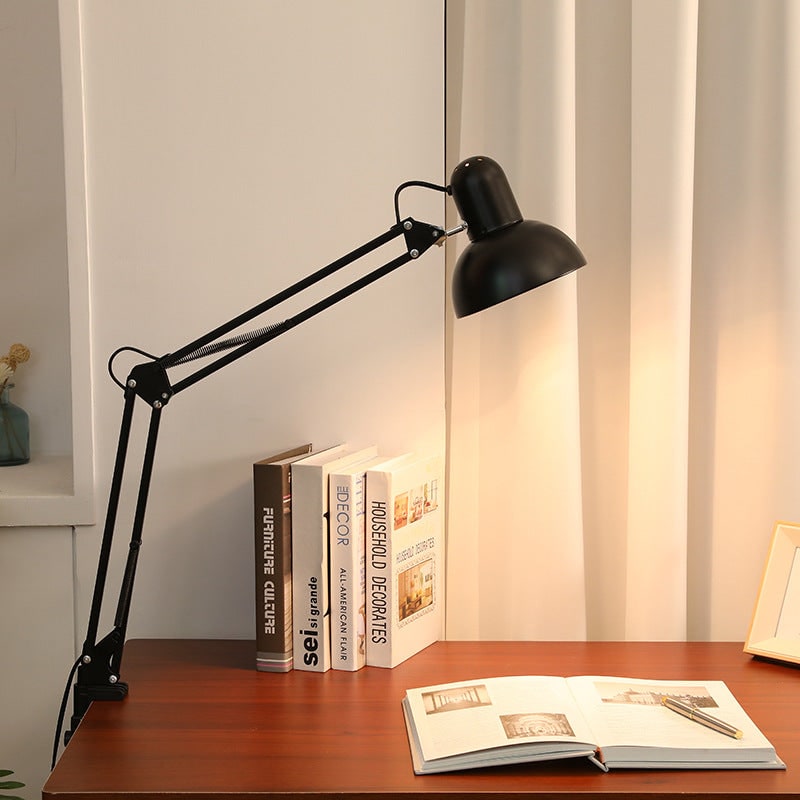 Swing Arm Desk Lamp with Adjustable Clamp and Long Reach - Image 13