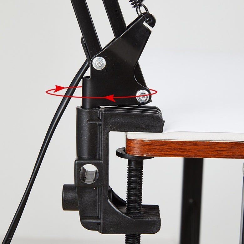 Swing Arm Desk Lamp with Adjustable Clamp and Long Reach - Image 4