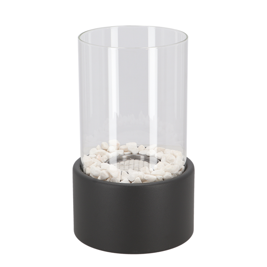 Tabletop Fire Pit with Glass Cylinder and Decorative Stones Indoor Portable Smokeless Fireplace - Image 14