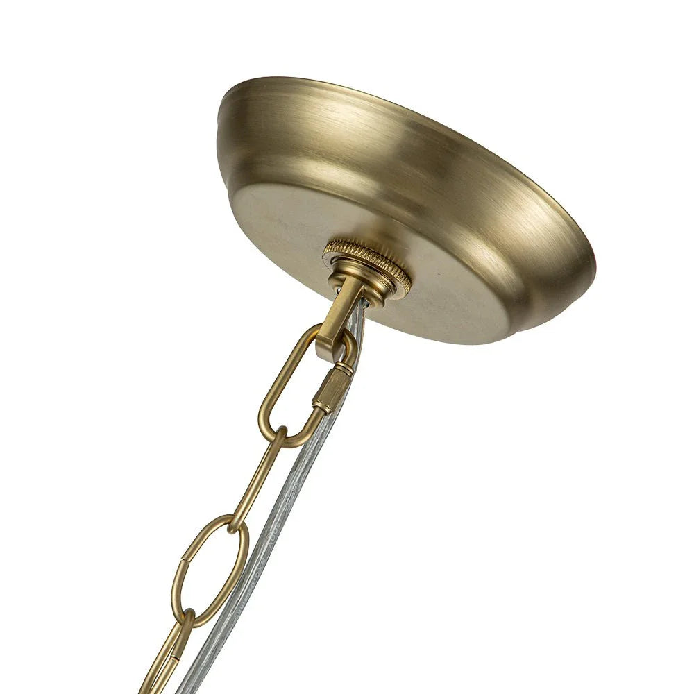 Eleni Modern Ribbed Glass Bubble Chandelier