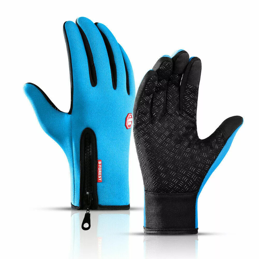 Thermal Winter Gloves with Touchscreen Fingertips and Windproof Zipper Wrist - Image 4