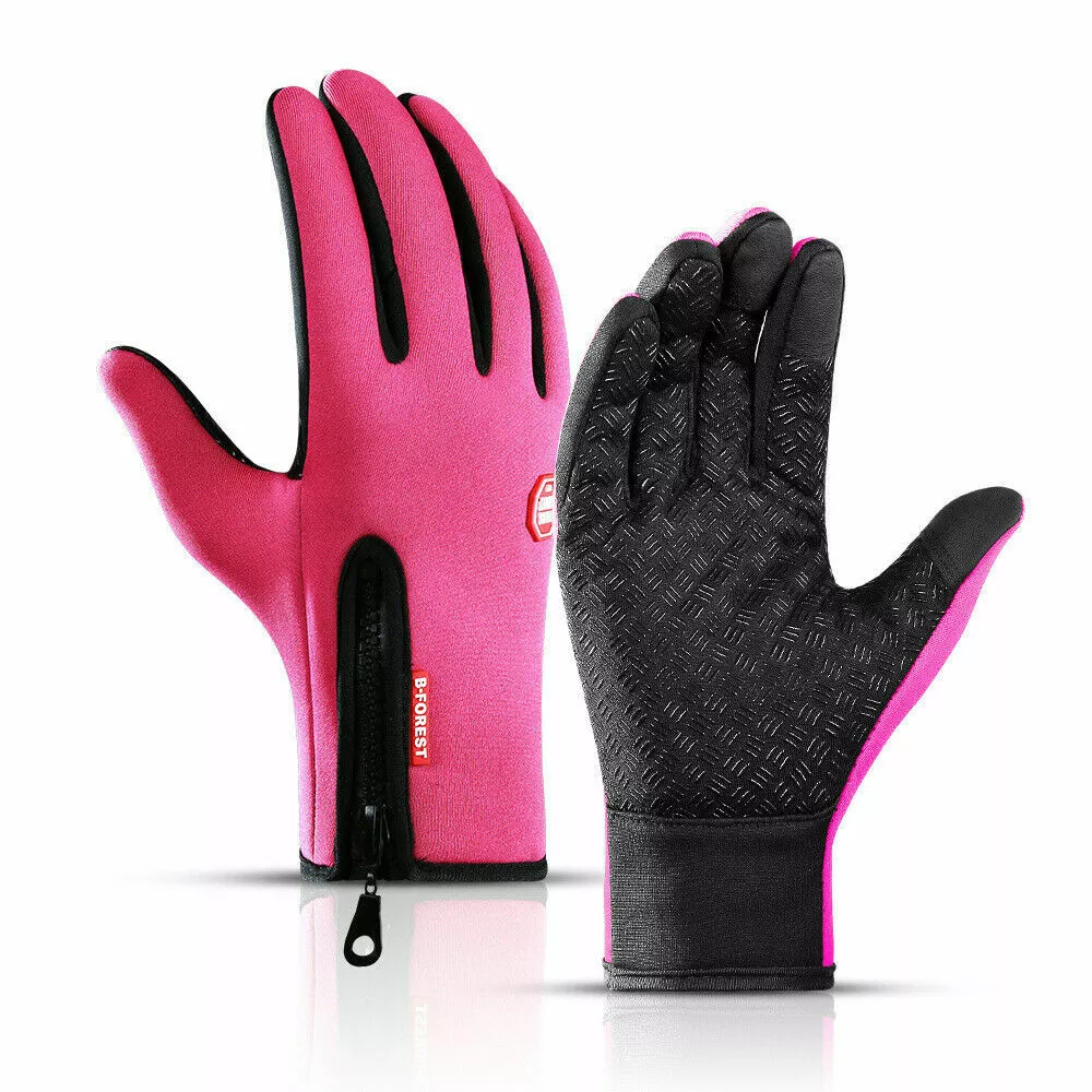 Thermal Winter Gloves with Touchscreen Fingertips and Windproof Zipper Wrist - Image 5