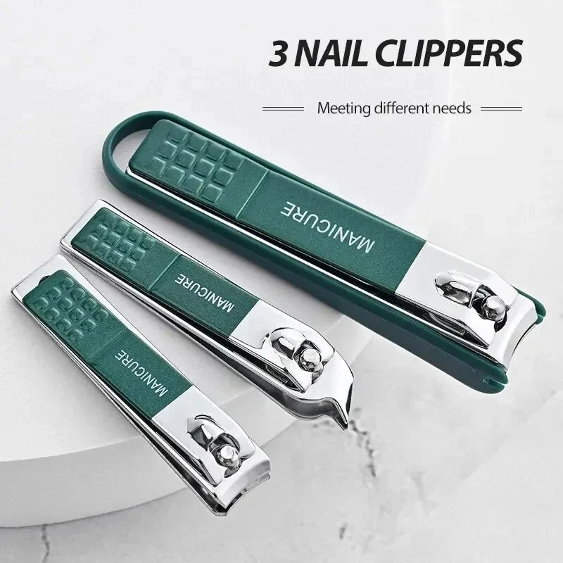Toe Nail Clipper Set with Stainless Steel Blades Professional Fingernail File and Storage Case - Image 5