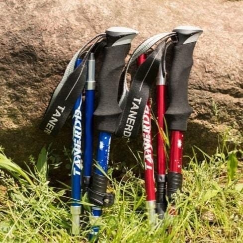 Trekking Poles Foldable Adjustable Lightweight with Ergonomic Foam Grip and Flip-Lock - Image 2