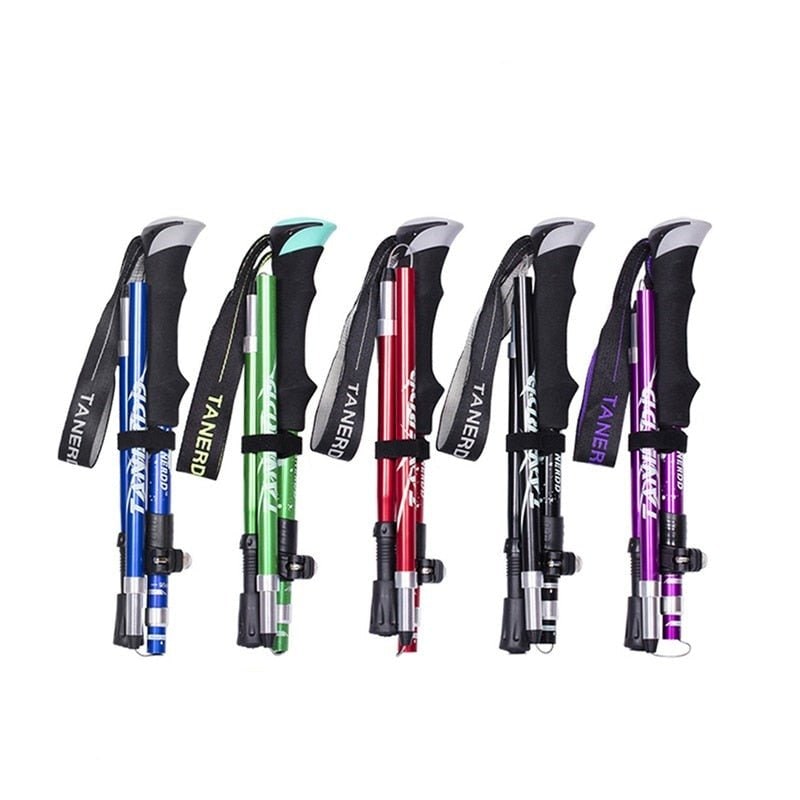 Trekking Poles Foldable Adjustable Lightweight with Ergonomic Foam Grip and Flip-Lock - Image 8