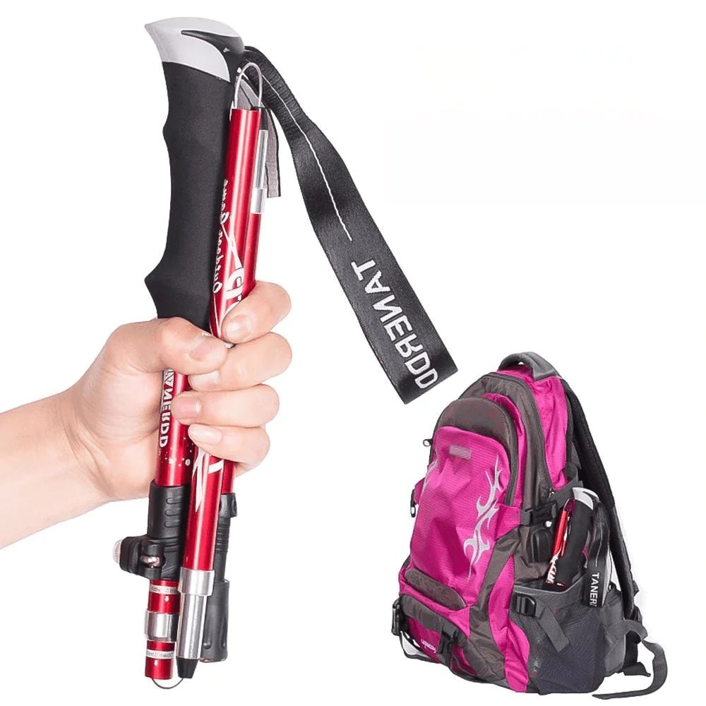 Trekking Poles Foldable Adjustable Lightweight with Ergonomic Foam Grip and Flip-Lock - Image 9