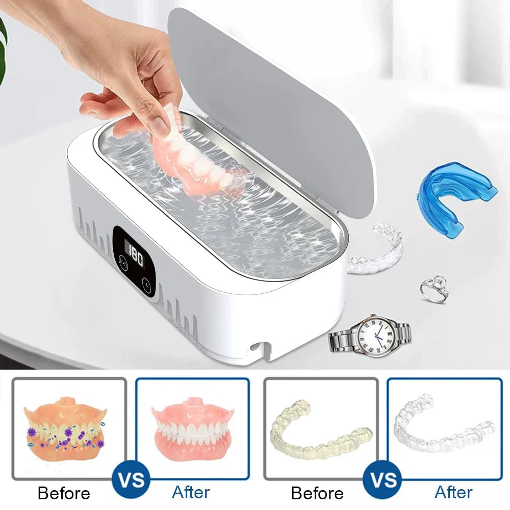 Ultrasonic Cleaner for Jewelry Dentures and Eyeglasses with Digital Display - Image 2