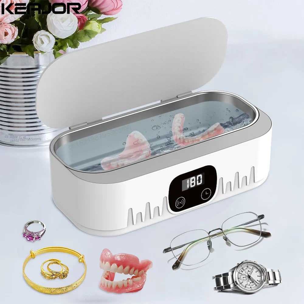 Ultrasonic Cleaner for Jewelry Dentures and Eyeglasses with Digital Display - Image 3
