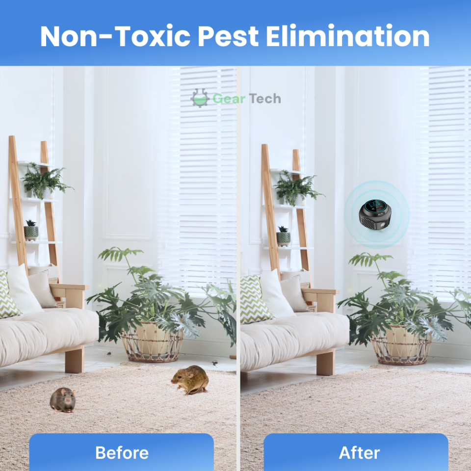 Ultrasonic Mouse Repellent with Rodent Control and LED Display Plug-In Device - Image 10