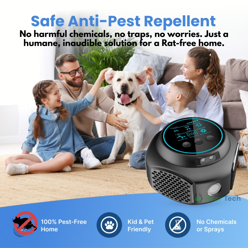 Ultrasonic Mouse Repellent with Rodent Control and LED Display Plug-In Device - Image 2