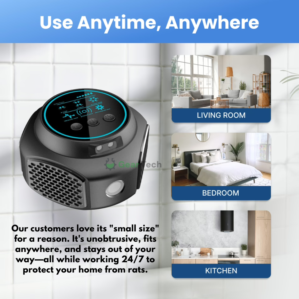 Ultrasonic Mouse Repellent with Rodent Control and LED Display Plug-In Device - Image 5