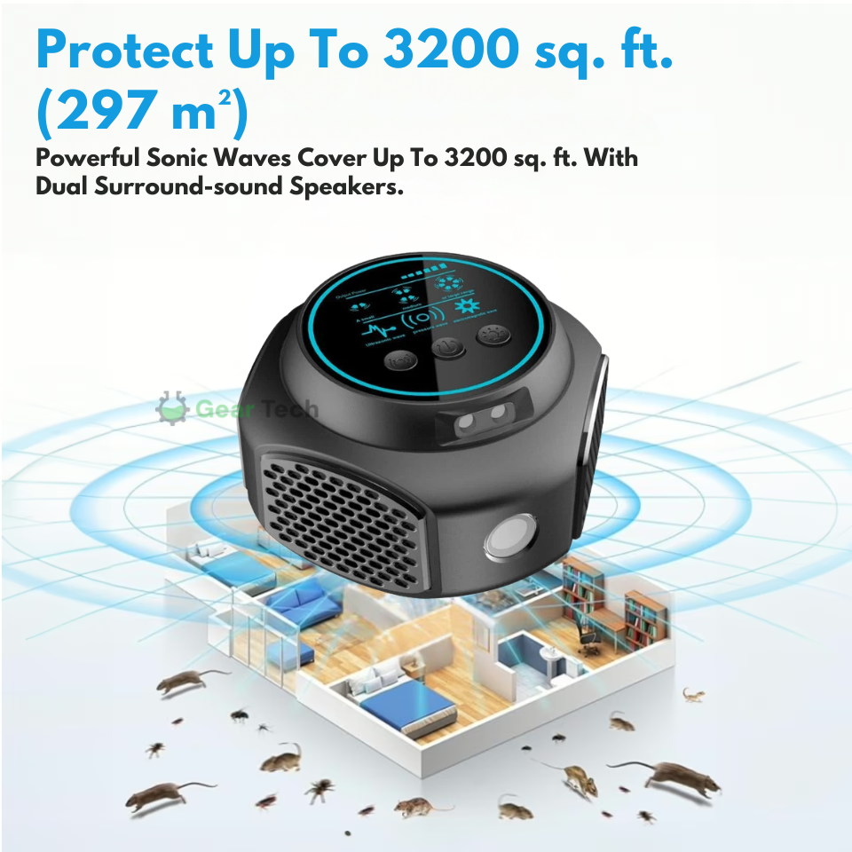 Ultrasonic Mouse Repellent with Rodent Control and LED Display Plug-In Device - Image 6