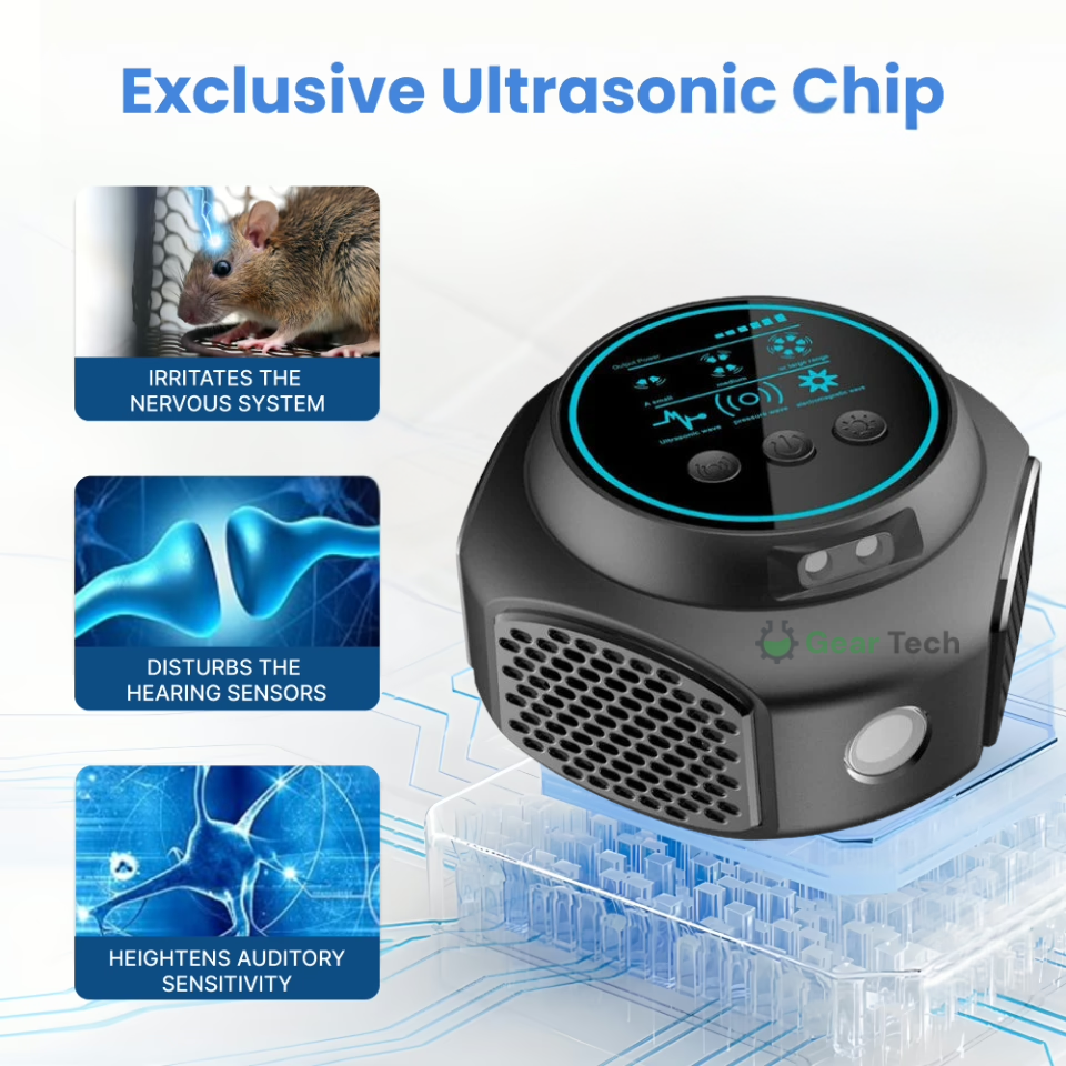 Ultrasonic Mouse Repellent with Rodent Control and LED Display Plug-In Device - Image 8
