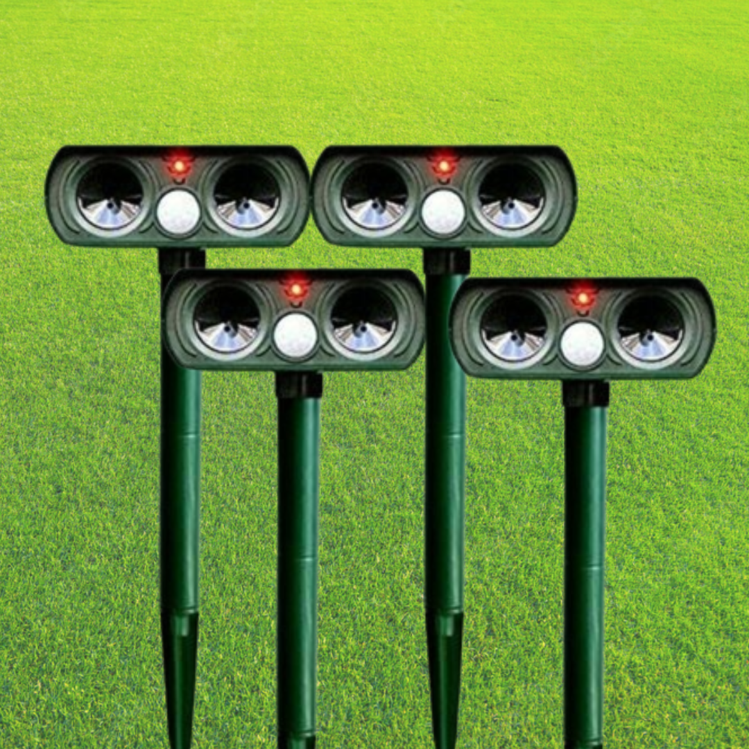 Ultrasonic Mouse Repellent with Solar Power and Motion Sensor for Outdoor Gardens - Image 1