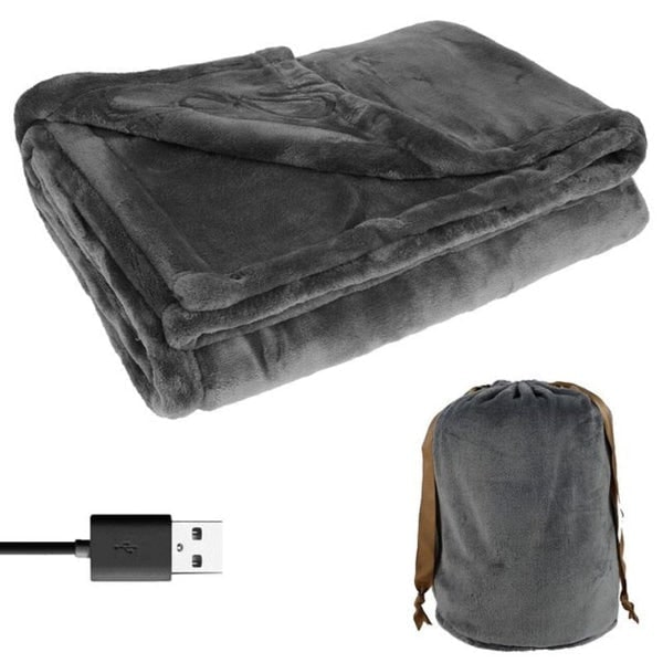 USB Heated Blanket Throw with Portable Fleece Fabric and Energy Efficient Design - Image 3