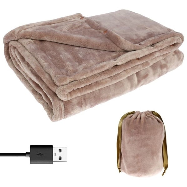 USB Heated Blanket Throw with Portable Fleece Fabric and Energy Efficient Design - Image 4