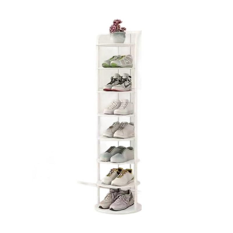 Vertical Shoe Rack and Organizer with Multi-Tier Round Metal Storage Tower - Image 14