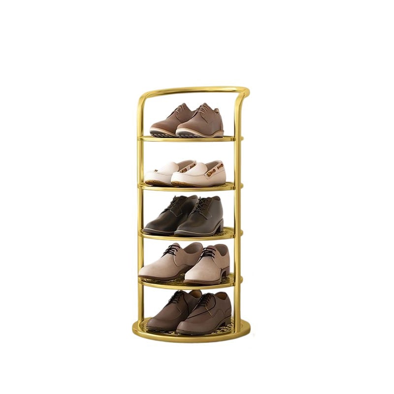 Vertical Shoe Rack and Organizer with Multi-Tier Round Metal Storage Tower - Image 19