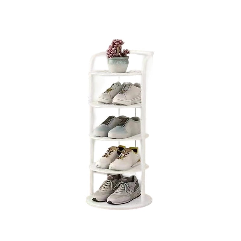 Vertical Shoe Rack with Metal Frame and Multi-Tier Round Shelves for Freestanding Storage - Image 11