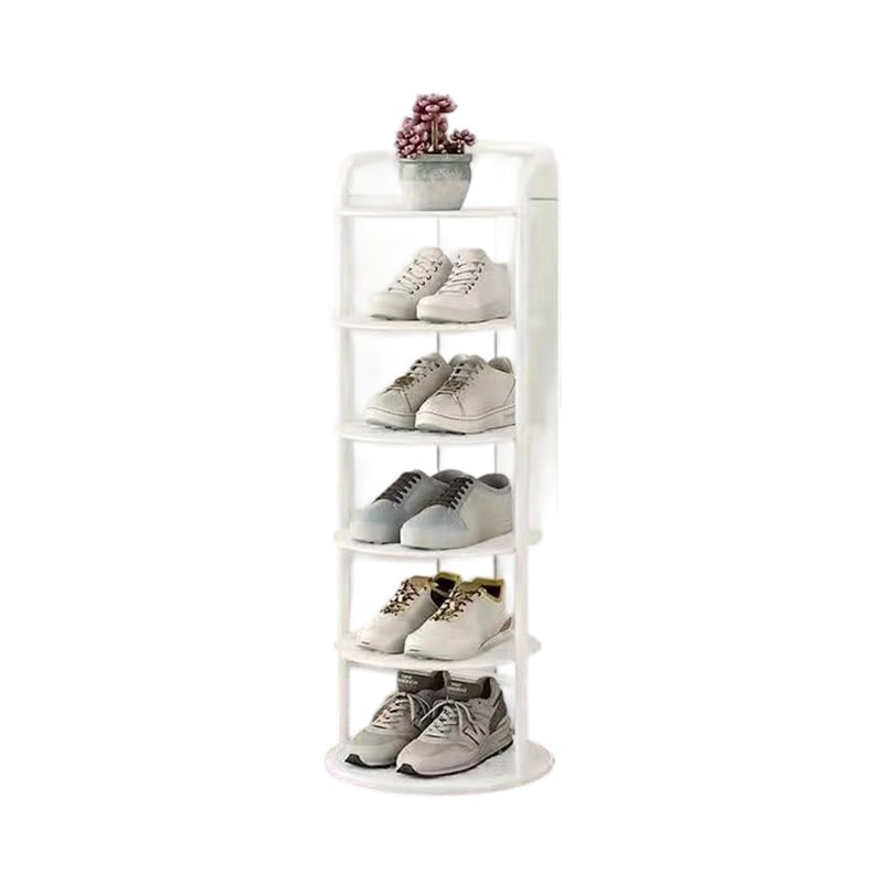 Vertical Shoe Rack with Metal Frame and Multi-Tier Round Shelves for Freestanding Storage - Image 12