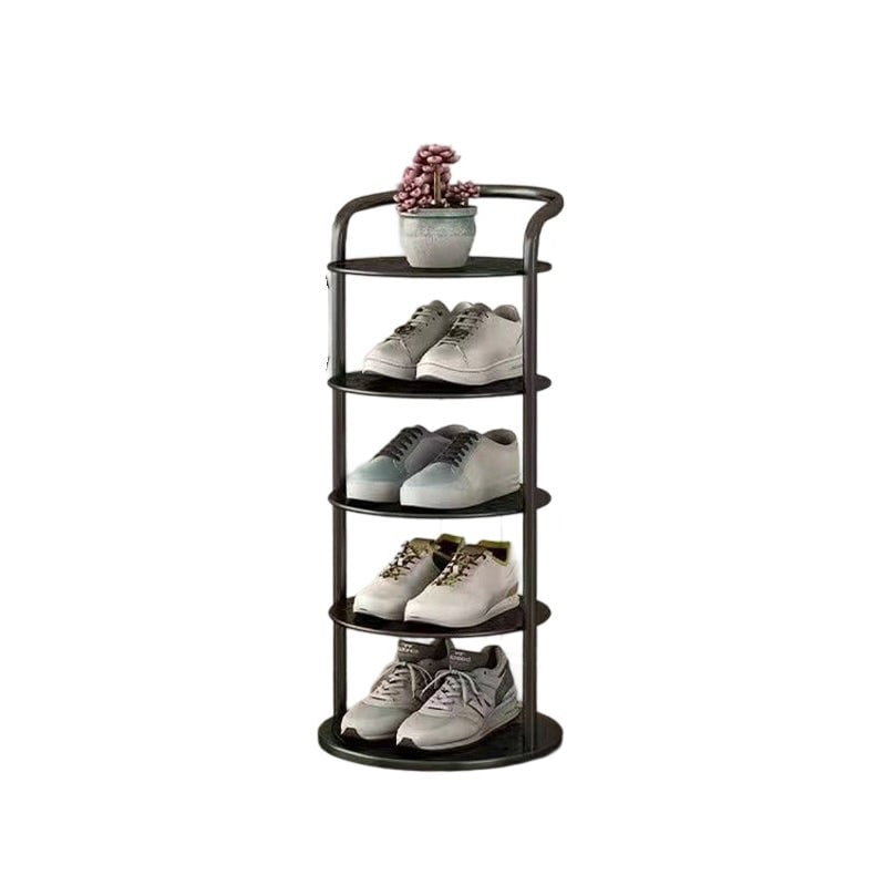 Vertical Shoe Rack with Metal Frame and Multi-Tier Round Shelves for Freestanding Storage - Image 15