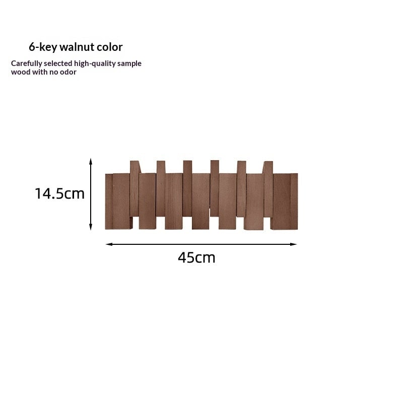 Wall Coat Rack with Foldable Hooks and Piano Key Design - Image 10